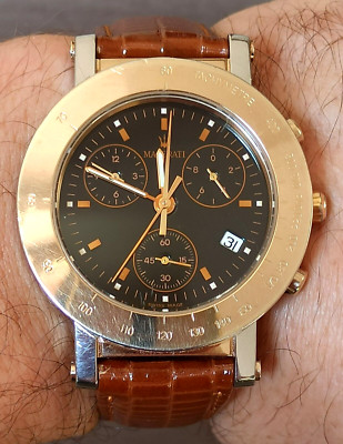 Maserati Merak 2 swiss made Chronograph Aufholuhr Vintage watch 39mm
