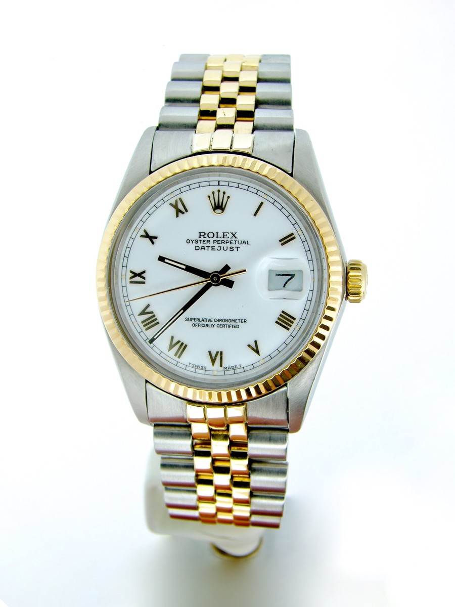 4039です!!!!!! Rolex Datejust Mens 2Tone Yellow Gold & Stainless Steel
