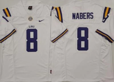MALIK NABERS LSU Tigers Men Jersey - All Stitched White