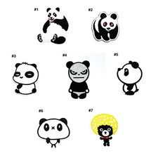 Panda Bear Patch Funny Cute Animal Kids Cartoon Artwork DIY Iron on Clothes Bag