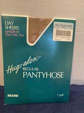Sears Hug-alon Day Sheers Sandalfoot Full Figure Short Regular Pantyhose