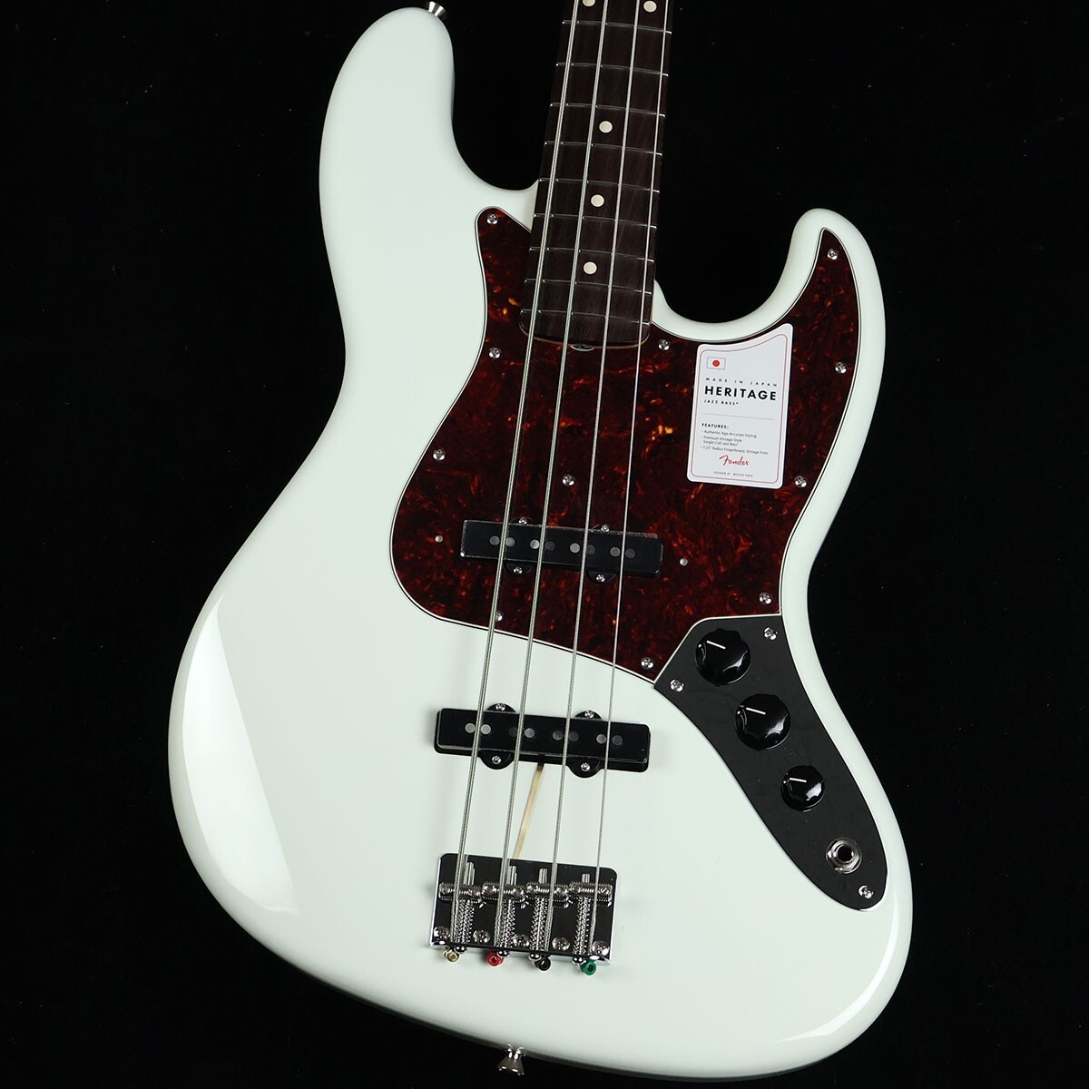 Fender Made In Japan Heritage 60s Jazz Bass Olympic White with Gig Bag