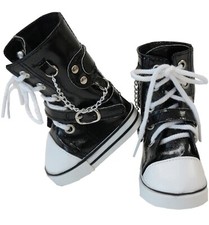 CLOSEOUT! Black High Tops Sneakers Boots w/Chains fit American Girl Size Doll