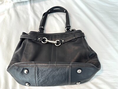 バッグ Coach Accessory pouch leather black y2k Coach Y2K Cosmetic Bag | Black Leather - Etsy