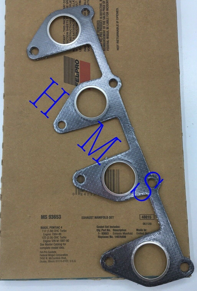 FEL-PRO Ms93653 Exhaust Manifold Gasket Set Fits Buick Pontiac 112