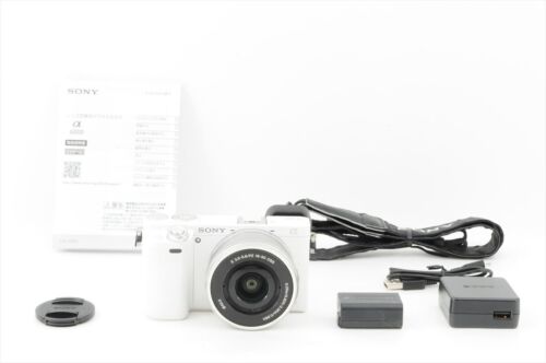 Sony Alpha A6000 (with 18-55mm Zoom lens) white color Near Mint From JP #22274