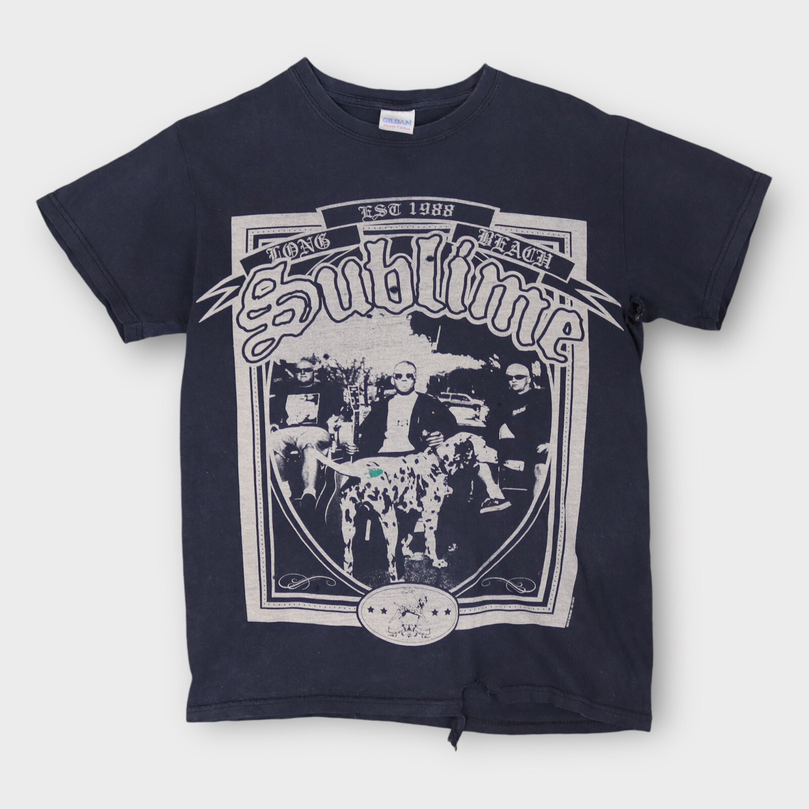 Sublime Long Beach T-Shirt Size Small Black Rock Band Thrashed