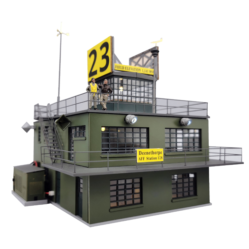 Diorama 1:72 Military Fighter Airfield LED Command Building Scene