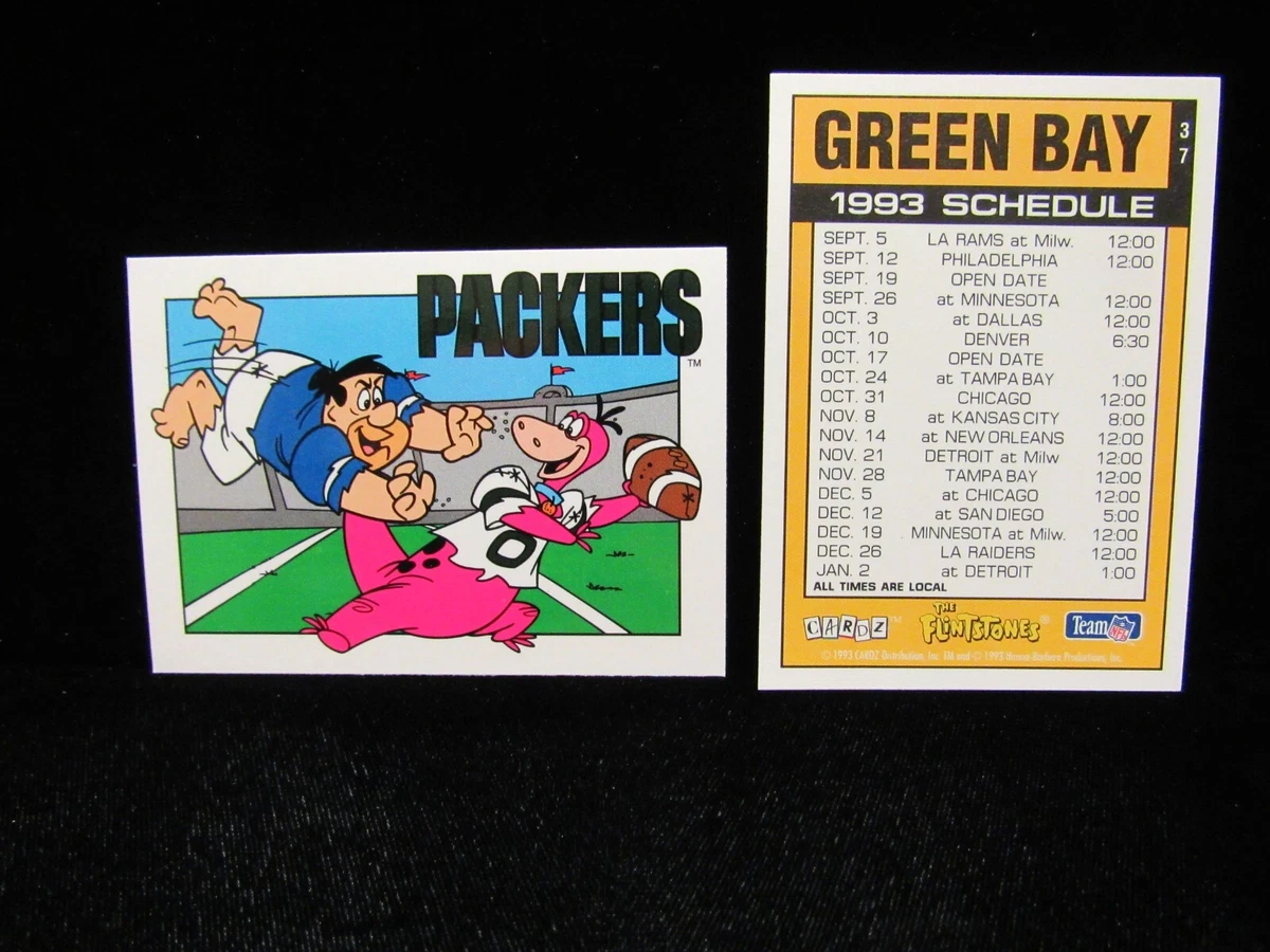 1993 CARDZ Team NFL The Flintstones Football Trading Cards for