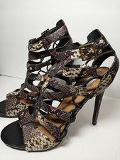 Womens Steve Madden Snake Print High 5'' Heel Sz 9