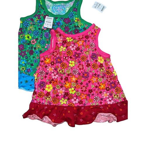 childrens place lot of 2 dresses Y2K hippie Hawaiian pink size 18mon SPRING NWT - Picture 5 of 6