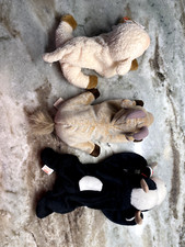 Beanie Babies Trio Set of Three Cow, Lamb, Goat Daisy, Ewey, Goatee 