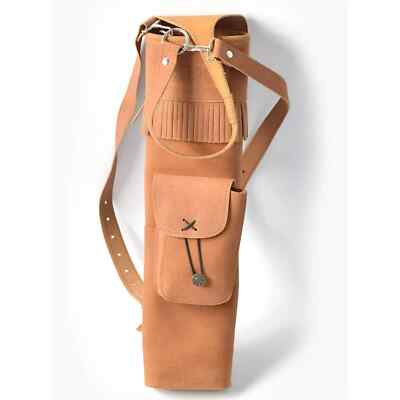 Durable Suede Leather Arrow Quiver | Quick-Draw Back Quiver for Hunters & Archer
