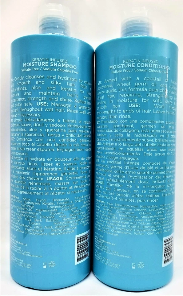 NOVO, FRESCO - Shampoo Condicionador Keratherapy Keratin Infused MOISTURE DUO LITER - Imagem 2 de 3