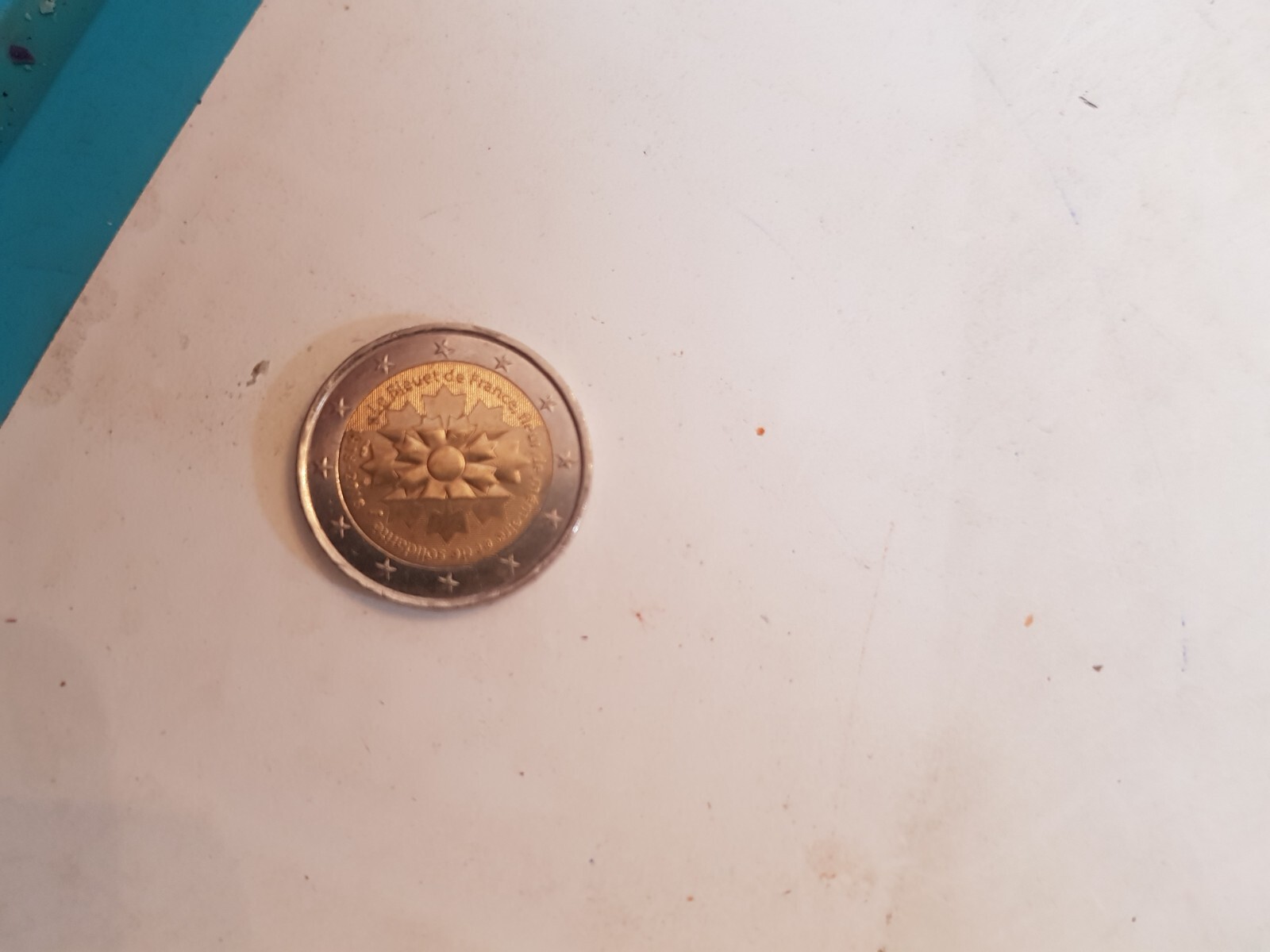 Pièce de 2 euros rare - Commémorative 1918-2018 - Le bleuet de France