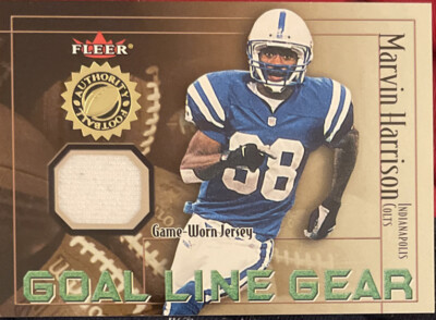2001 Fleer Authority Marvin Harrison Goal Line Gear Jersey Patch Colts MINT!
