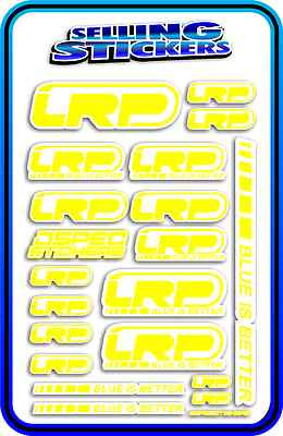 RC CAR DECALS LRP STICKERS ELECTRIC DRIFT CAR ESC MOTOR LIPO YELLOW ...
