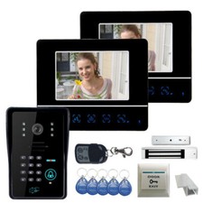 7" LCD Video Door Phone DoorBell Intercom System IR Camera  Magnetic Door Lock