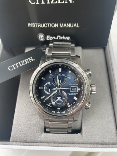 Citizen Eco-Drive World Time Radio Controlled Watch AT9070-51L Sapphire  Crystal 13205114472 | eBay