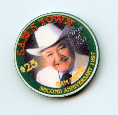 25.00 Chip from the Sams Town Casino Kansas City Missouri Second Anniversary