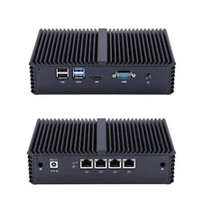 QOTOM Mini PC Core i3-5005U/i5-5200U Processor 4 Lan Fanless Mini Industrial PC