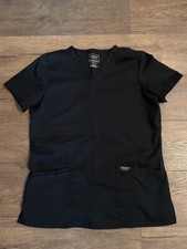 Women's Cherokee Workwear Revolution Scrub Top Size M Black EUC