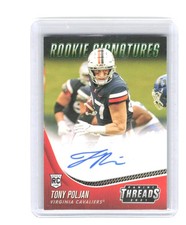 2021 Panini Draft Picks #TS-TPJ Tony Poljan Threads Rookie Signatures Green
