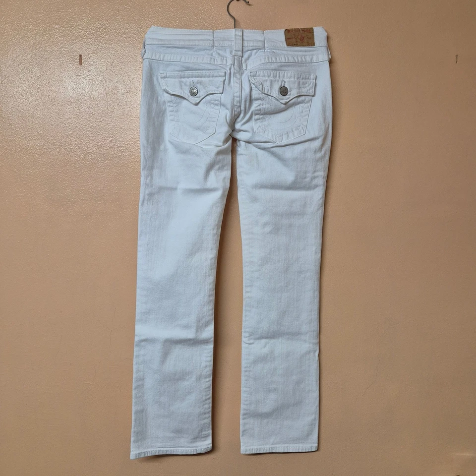 True Religion Billy Jeans Women's Size 29 White Made in USA Buttoned Pockets - Image 2 of 4