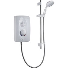 Mira White Electric Shower Sprint 8.5kW With Riser Rail Bathroom Thermostatic