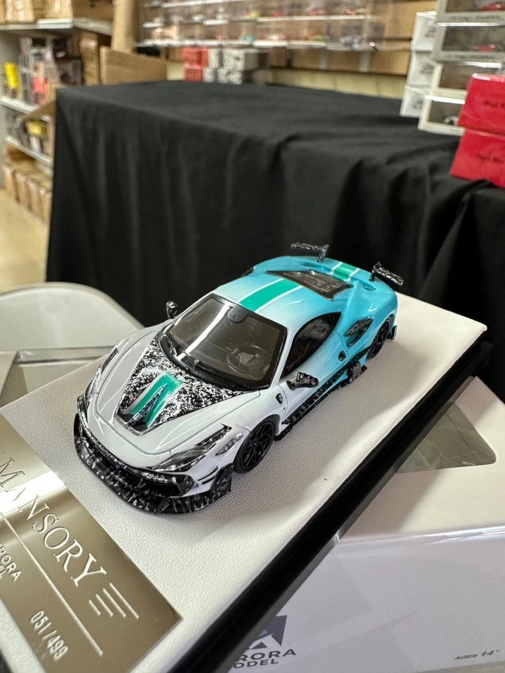 FERRARI F8 TRIBUTO MANSORY WITH FEMALE FIGURE 1/64 CAR BY AURORA MODEL AM - Image 3 of 4