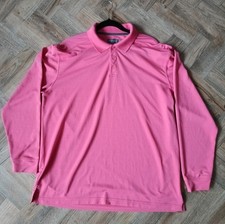 Ping Long Sleeved Golf Polo t Shirt Pink XXL - mens 2xl top  tshirt
