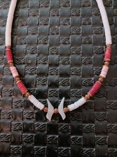 Vintage Puka Shell Choker Necklace 16" With Barrel Clasp