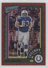 2022 Classics H2 Timeless Tributes Premium Edition Red 34/35 Jeff Saturday 1u6