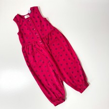 Vintage 90s  Y2K Just Friends Toddler 3T Pink Purple Heart Romper Jumpsuit