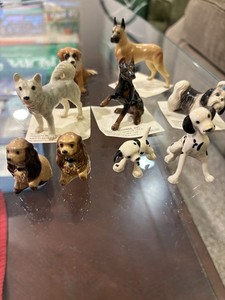 Hagen Renaker Vintage Set of 9 Dogs Miniature Figurines Mint Condition