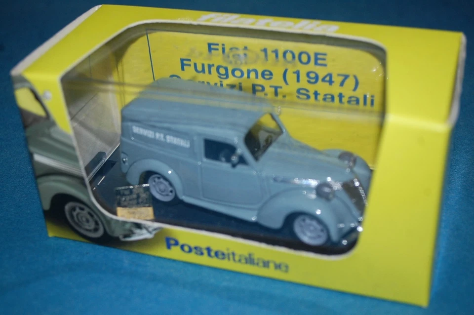 Filatelia Poste Italiane - FIAT 1100E  (1947) Servizi P.T. Statali  scala 1/43 - Immagine 2 di 3