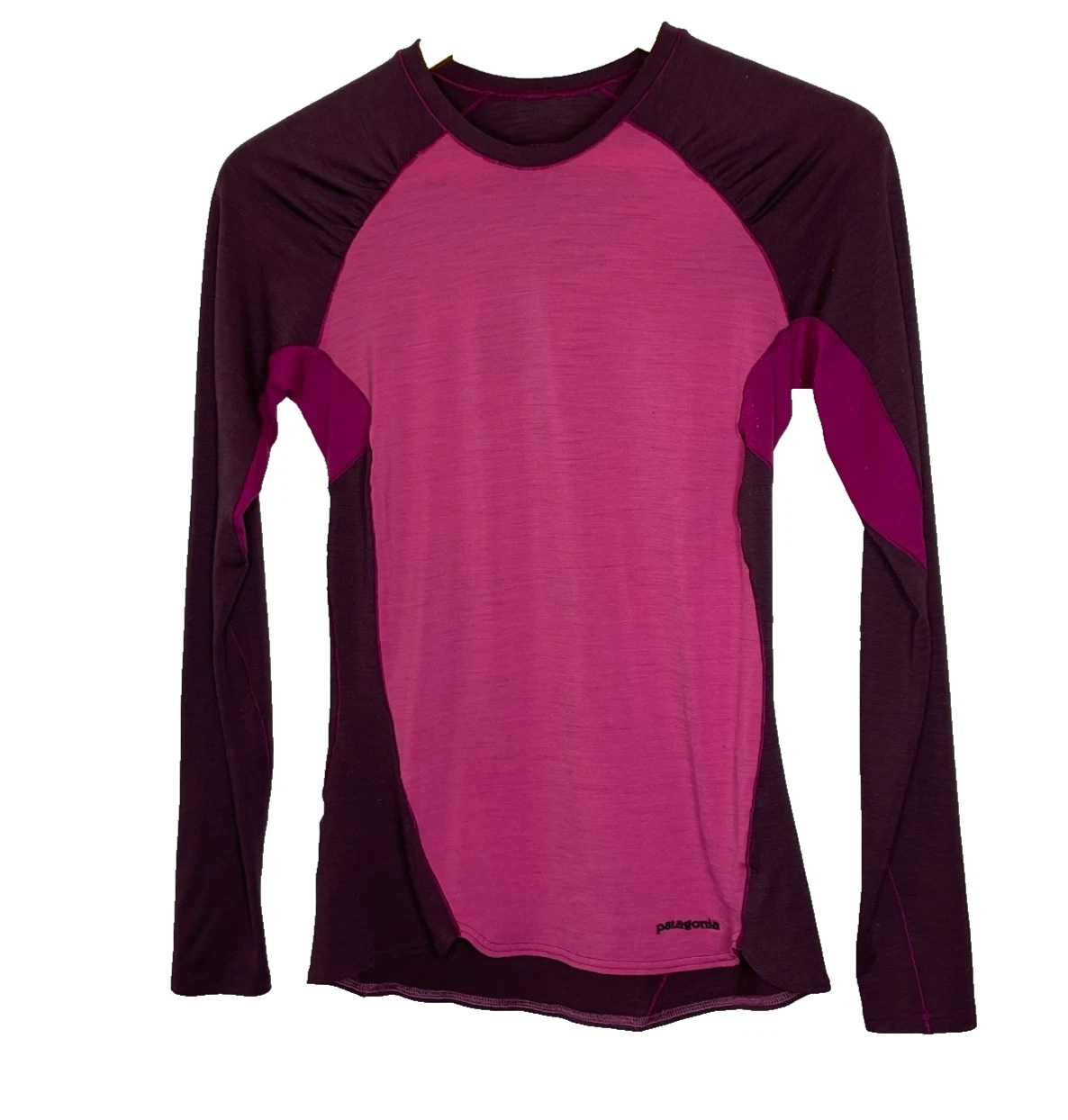 Women's XS Patagonia Purple Merino Wool Crewneck Base Layer Shirt