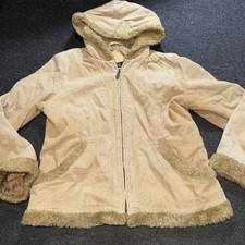 VTG Y2K Mudd Womens Jacket XL Tan Corduroy Fa...