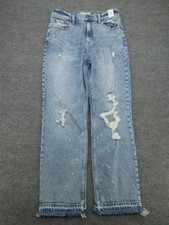 Abercrombie  Fitch Jeans Womens 31 Long Ultra High Rise Straight Distressed