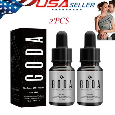 2X GODA For Him Pheromones Cologne for Men Infused with Real Pheromones 15ml 