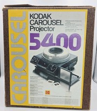 Kodak Carousel 5400 Slide Projector w/ Box, Remote Lens, Slide Tray