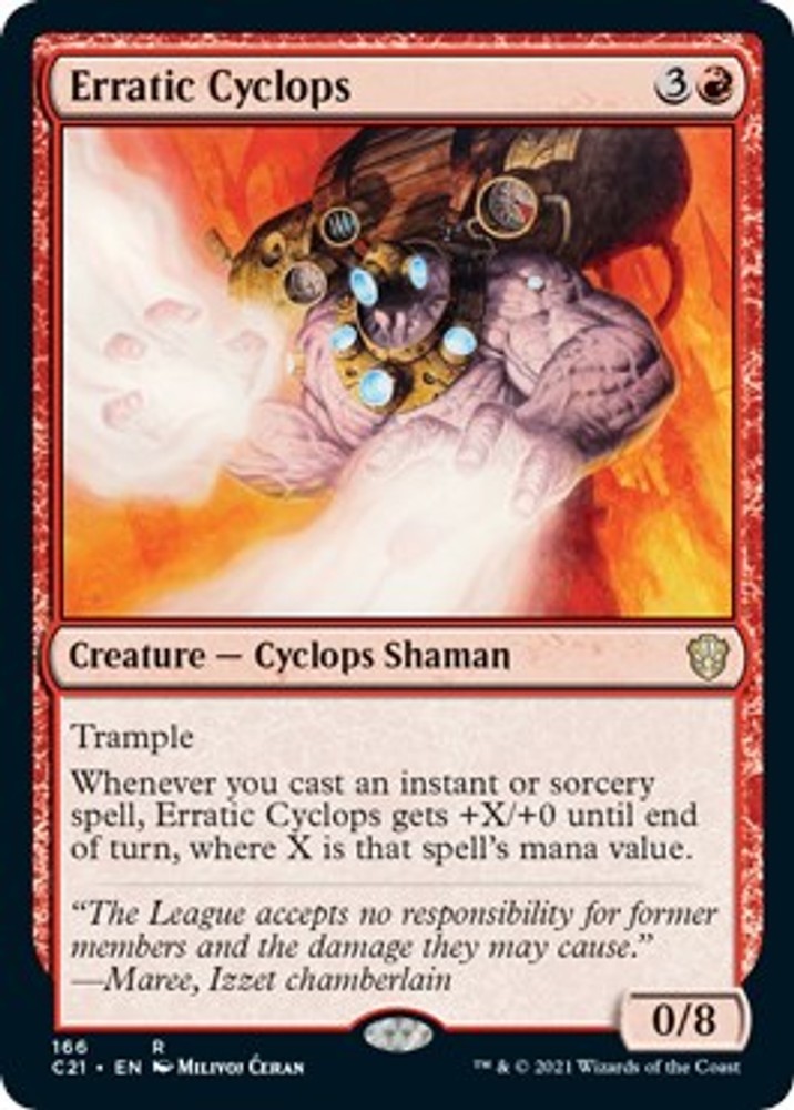 Erratic Cyclops Commander 2021 MTG 166 NM