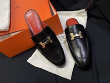 Hermes Black Mule Sandals 25302174