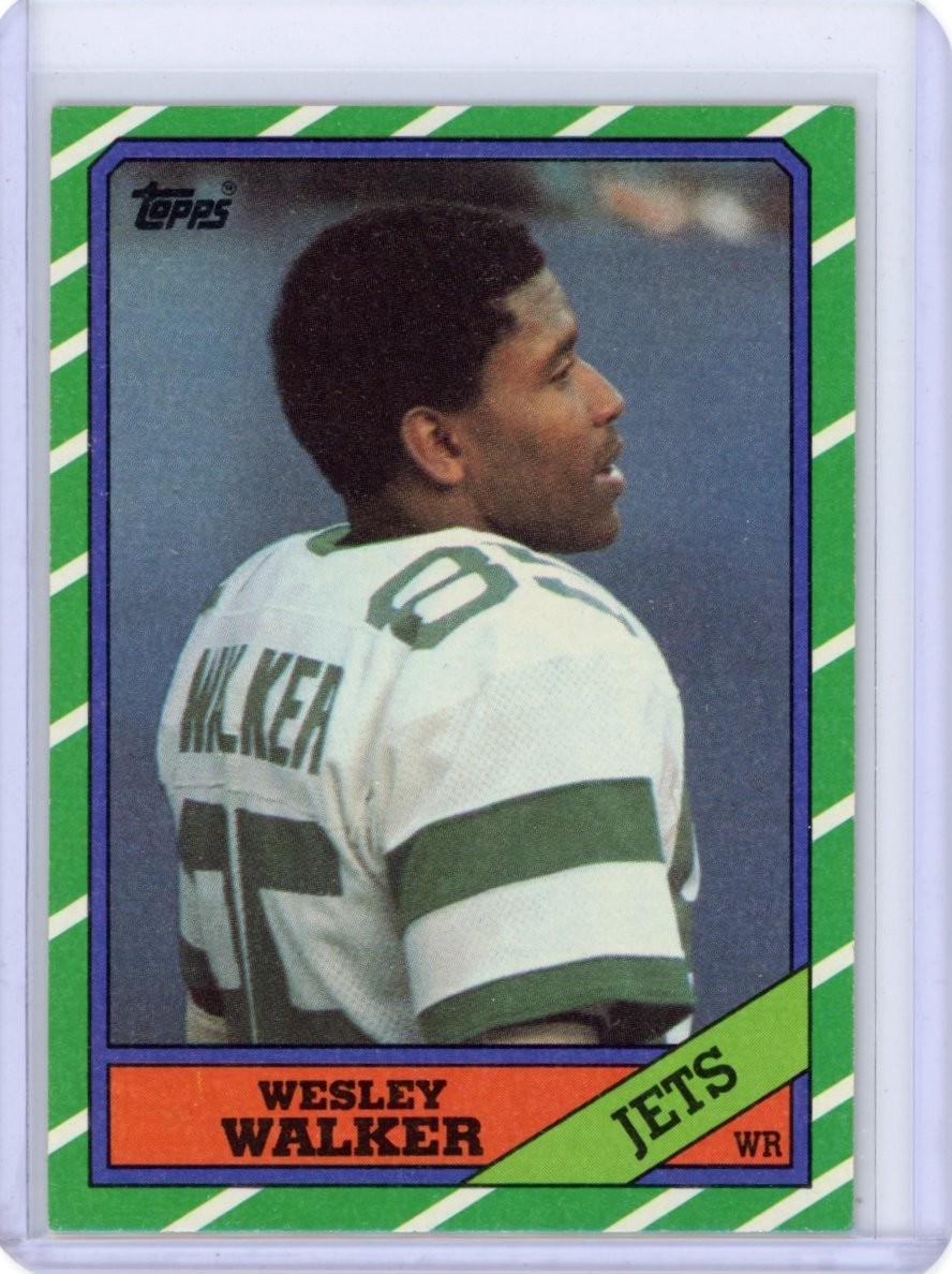 1986 TOPPS WESLEY WALKER #99 NM NM-MT SET BREAK NEW YORK JETS