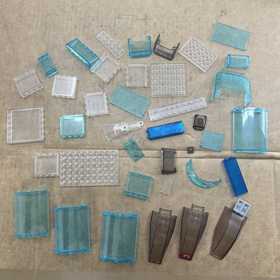 #ad LEGO Transparent Clear amp; Trans Light Blue Parts Lot Windows Panels Canopies $29.99