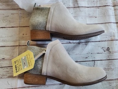 TOMS Women's 8 Deia Drizzle Grey Suede Felt Boots BRAND NEW Shoes Unused 8M 