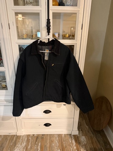 Vntg Carhartt Detroit Jacket J01 Black Work Canvas Blanket Lined Mens Size L 52. by Carhartt, Size L, $99.99 - Photo 8