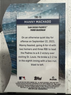 2024 Topps Stadium Club - Triumvirates Manny Machado #TRI-13 | eBay