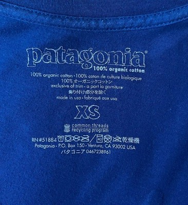 Patagonia Live Simply T-Shirt Blue Outdoor Valley Organic Cotton