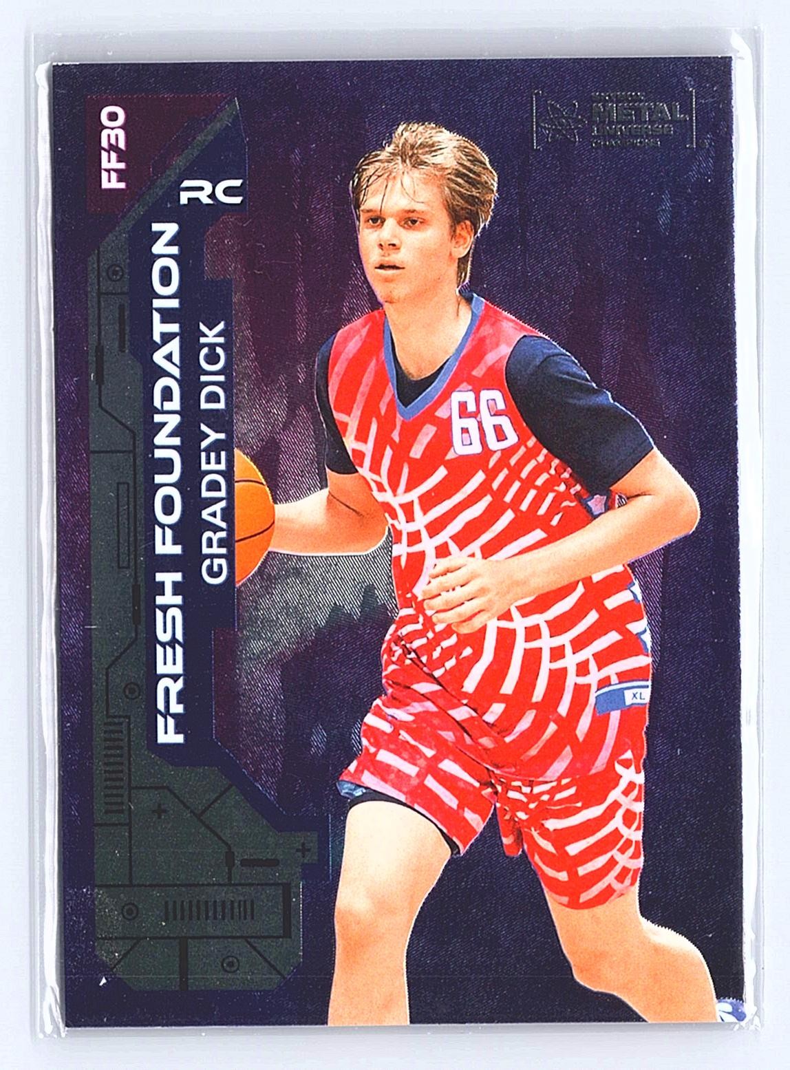 2023 SkyBox Metal Universe Champions #FF30 Gradey Dick Fresh Foundation Purple